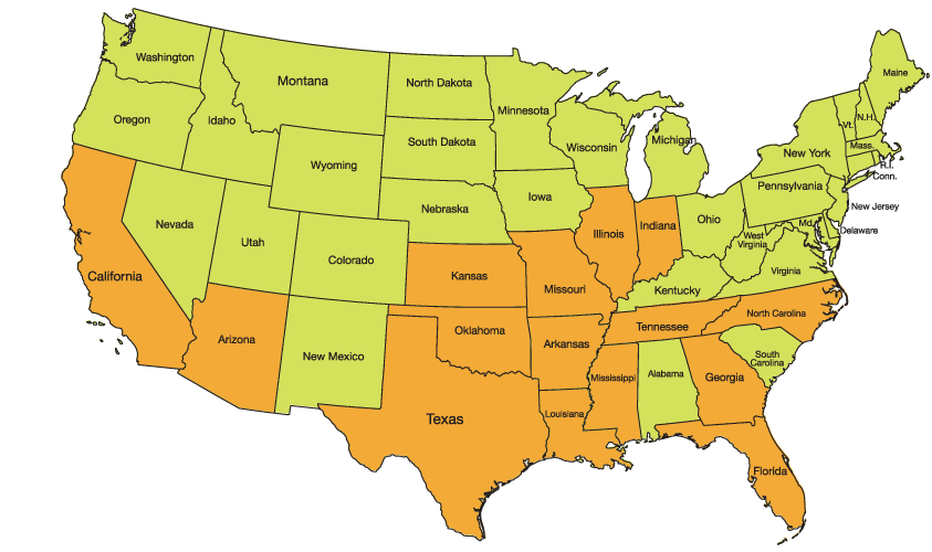 Штат сша 7 букв на а. Штат Монтана на карте США. Штаты Монтана и Техас. Штат Техас и Калифорния на карте. Техас на карте США.